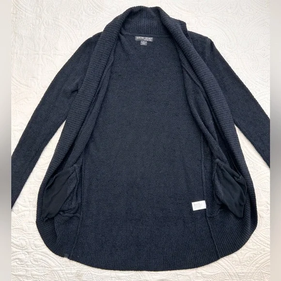 Barefoot Dreams Cardigan Cozy Chic Lite Circle Cardi Black Size Small - Picture 4 of 16